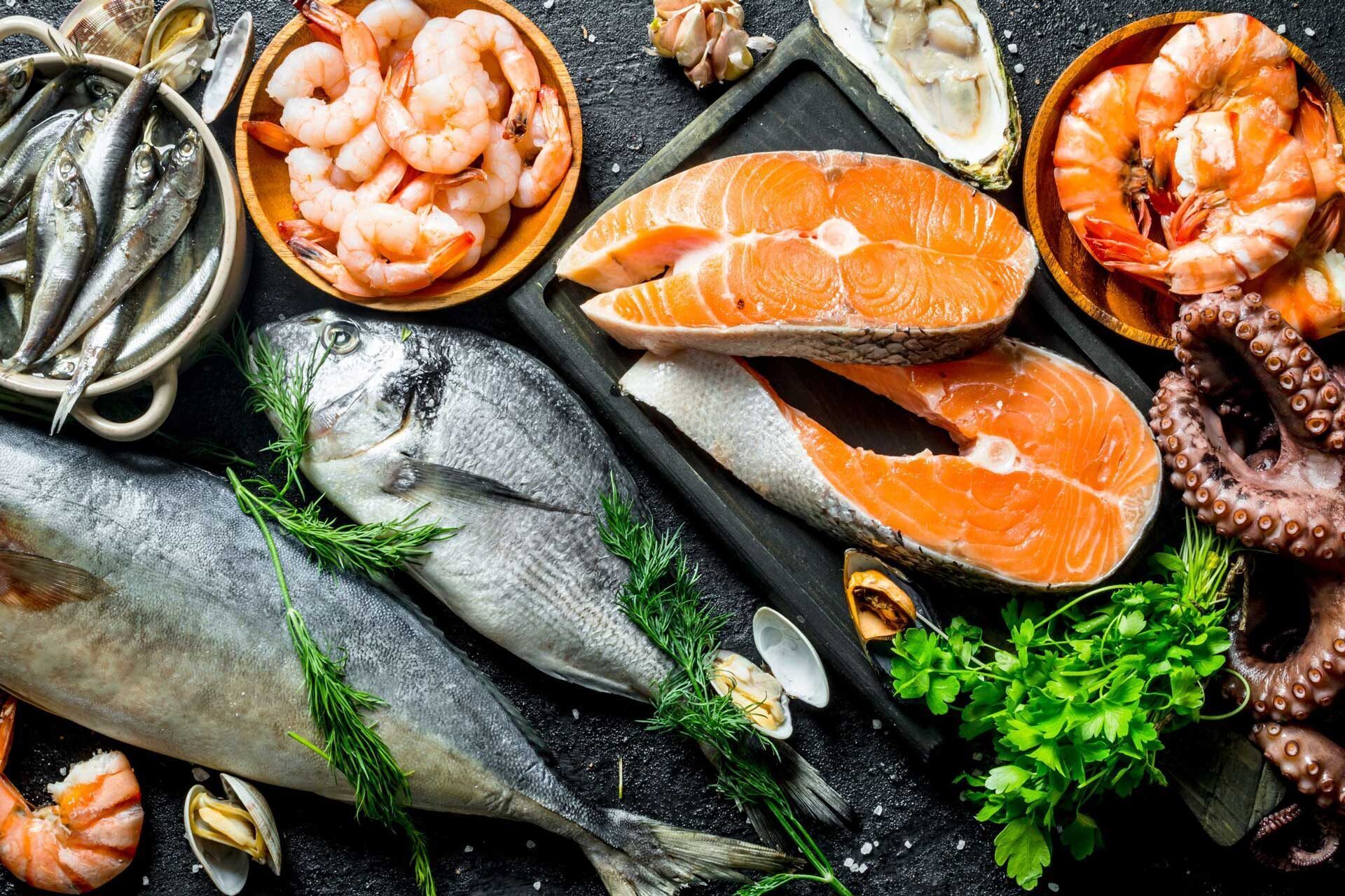 Ingredienti e materie prime: pesce e crostacei